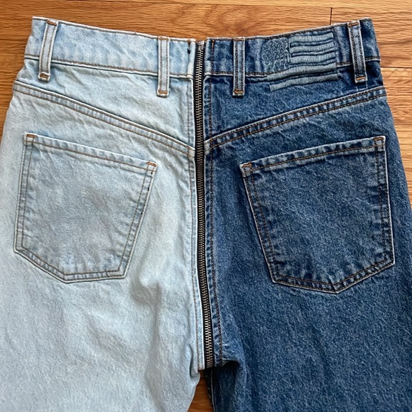 Revice Yin Yang Crops Zipper Jeans in two tone Tokyo Wash size 28 B5 - Picture 8 of 8